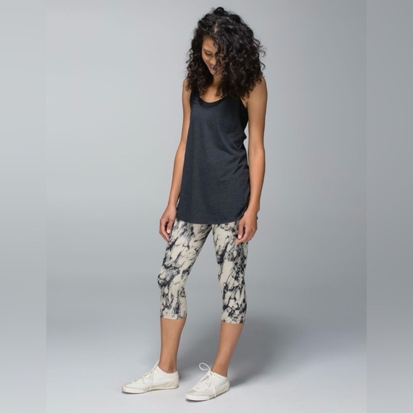 Lululemon Wunder Under Crop Leggings 8 Luxtreme Marble Mid Rise Pocket - Picture 15 of 15